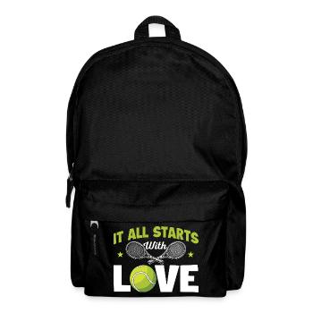Tout commence par un humour d’amour et de tennis - Sac à dos - noir - Devant