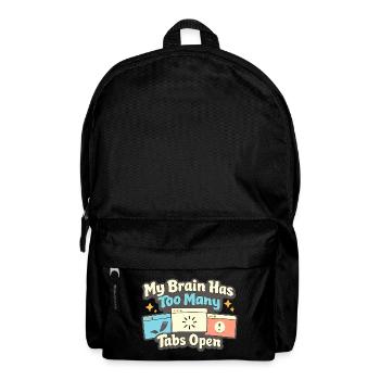 Mein Gehirn Mentale Gesundheit Zu Viele Tabs Offen - Rucksack - Schwarz - Vorne
