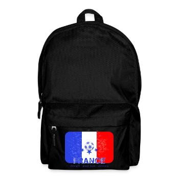 Drapeau de la France avec maillot de l’équipe de football - Sac à dos - noir - Devant
