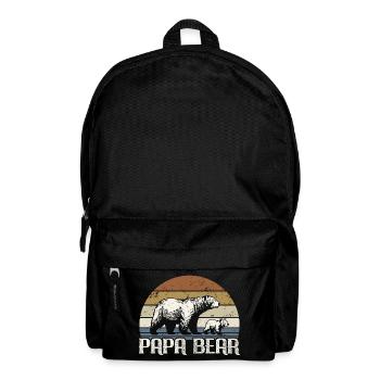 Papa Bear - Father Father's Day Gift - Backpack - black - Front
