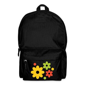 Motif de couleurs florales joyeuses - Flower Power - Sac à dos - noir - Devant