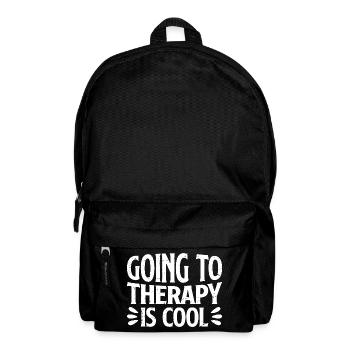 going to therapy is cool - Backpack - black - Front