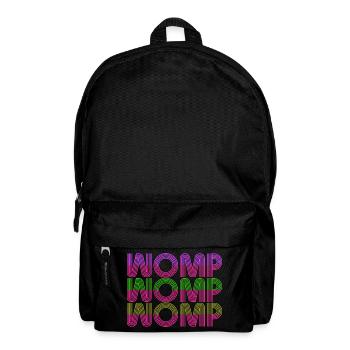 Mot de mots rayé néon womp - Sac à dos - noir - Devant