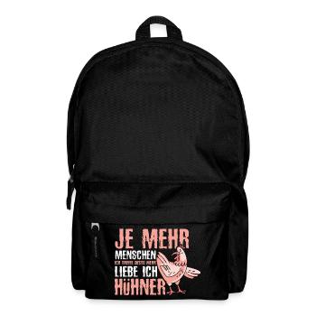 Hühnerflüsterer Huhn Hühnerhalter Hühner - Rucksack - Schwarz - Vorne