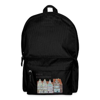 Bremer Markt Fassaden handgezeichnet - Rucksack - Schwarz - Vorne