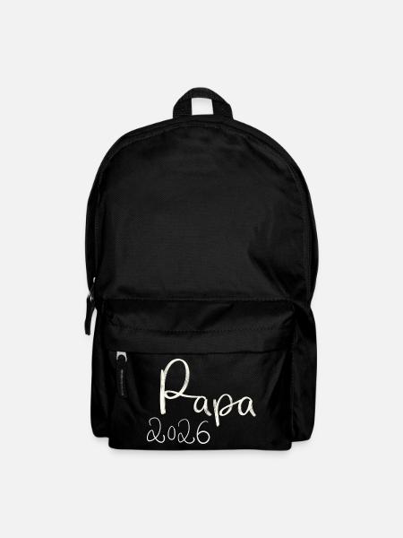 Lettrage à la main Papa 2026 - Sac à dos - noir