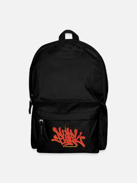 Feuer-Orange-Graffiti - Rucksack - Schwarz