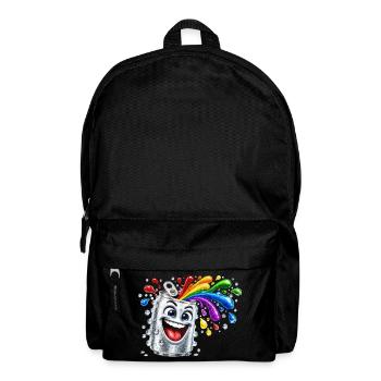 Fröhliche Farbdusche aus Dose - Rucksack - Schwarz - Vorne