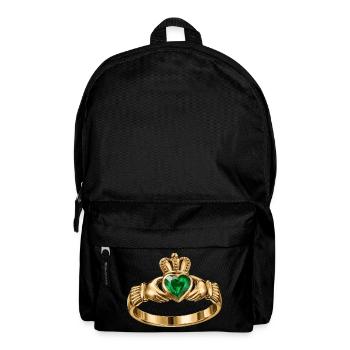 Irischer Claddagh-Ring - Rucksack - Schwarz - Vorne