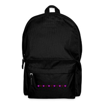 Icône de la ligne Hearts - Sac à dos - noir - Devant