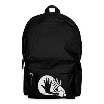 Handschatten Kaninchen im Dunkeln leuchten - Rucksack - Schwarz - Vorne