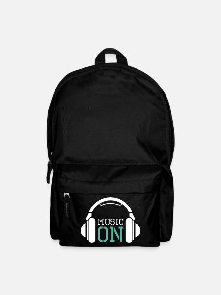 Kopfhörer Musik Liebe DJ Techno Hip Hop Logo icon - Rucksack - Schwarz