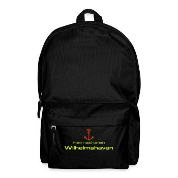 Heimathafen Wilhelmshaven: Nordisch schlicht - Rucksack - Schwarz - Vorne