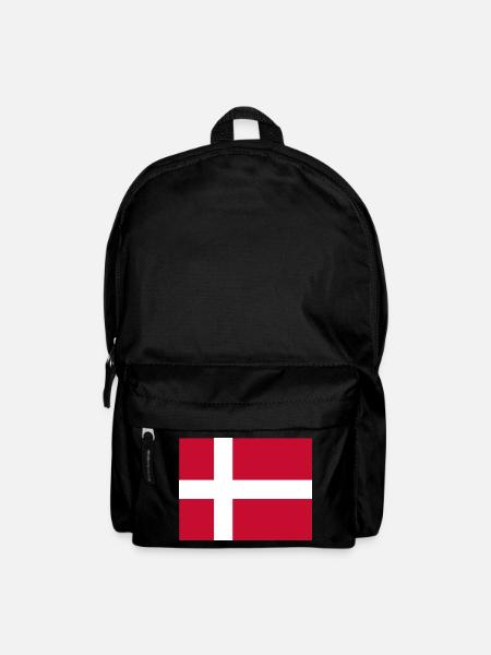 Denmark Flag - Backpack - black