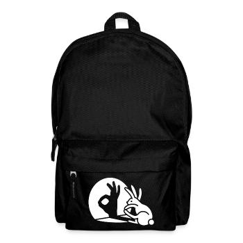 Kaninchen Schatten Hand OK Geste Zeichen Okay pico bello - Rucksack - Schwarz - Vorne