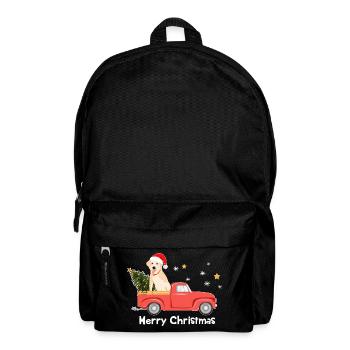 Labrador Weihnachts-Pickup - Rucksack - Schwarz - Vorne