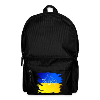 Ukraine Flagge mit Friedenstaube - Rucksack - Schwarz - Vorne