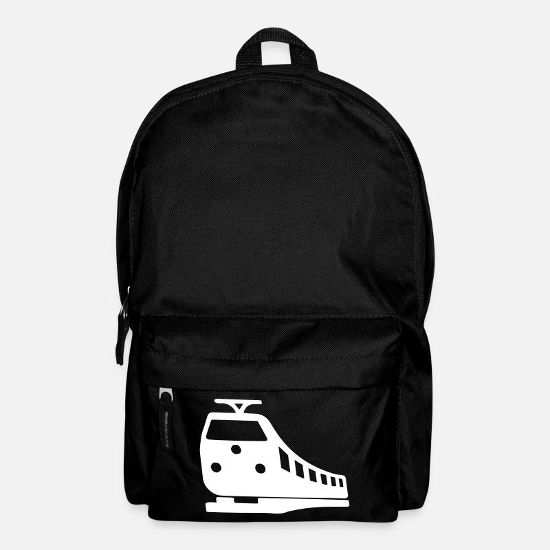 Zug Lokführer Symbol | Farbe einstellbar - Rucksack - Schwarz