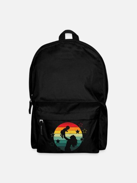 Mama mit Kind - Rucksack - Schwarz