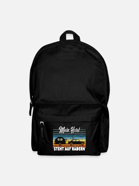 Mein Hotel steht auf Rädern - Wohnwagen Camping - Rucksack - Schwarz