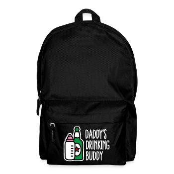 Vater Sohn Baby Geburt beste Freunde Flasche Milch - Rucksack - Schwarz - Vorne