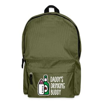 Father Son Baby Birth Best Friends Bottle milk - Backpack - olive green - Front