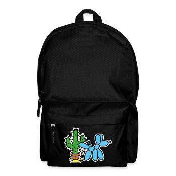 Balloon Artist Funny Balloon Animal Peeing Dog - Backpack - black - Front