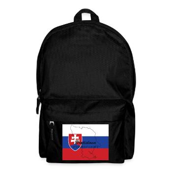 Bratislava - Hauptstadt mit GPS & Flagge - Rucksack - Schwarz - Vorne