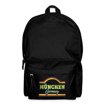 Munich Germany City Font Vintage Retro - Backpack - black - Front