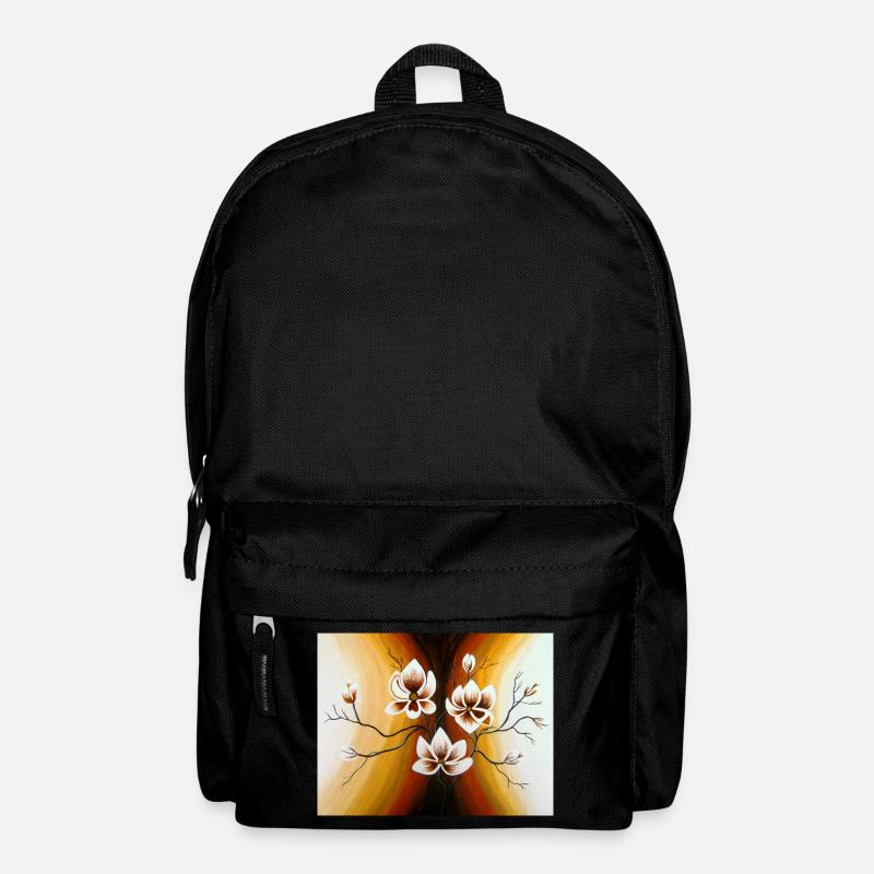 Magnolias - Acrylic - Backpack - black
