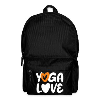 Yoga Love Heart Quote Fan Meditation Handwriting - Backpack - black - Front