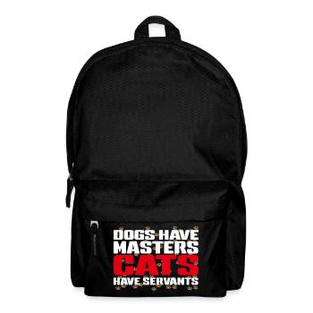 Master dogs, servant cats - Backpack - black - Front
