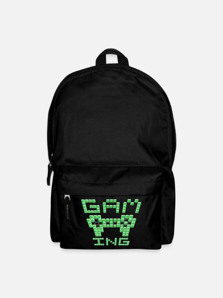 Gamer-Szene-Grün - Rucksack - Schwarz