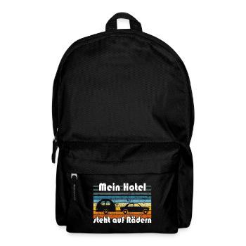 Wohnwagen - Mein Hotel steht auf Rädern - Rucksack - Schwarz - Vorne