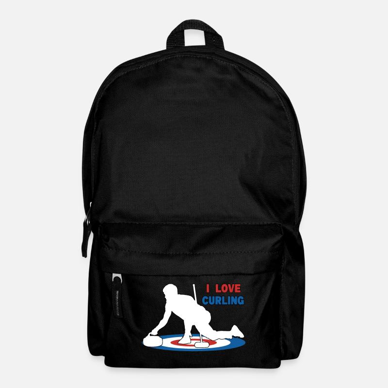 I Love Curling - Backpack - black