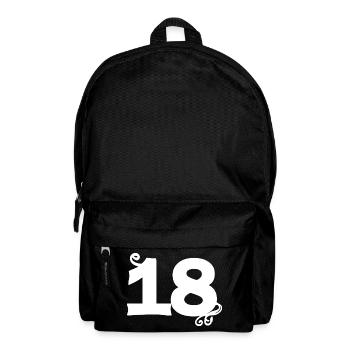 cooles Statement, 18 Blumenranken - Rucksack - Schwarz - Vorne