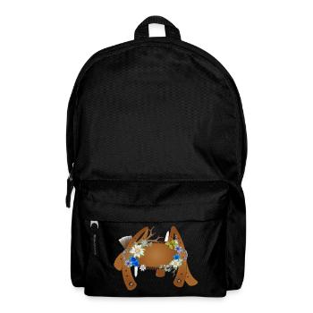 Bretelles traditionnelles d’une illustration lederhosen - Sac à dos - noir - Devant