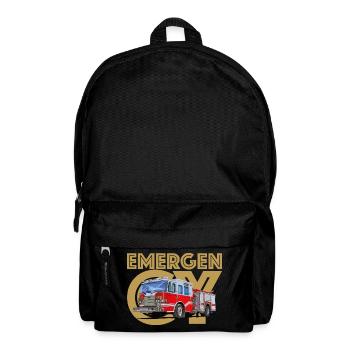Feuerwehr Notruf - Rucksack - Schwarz - Vorne
