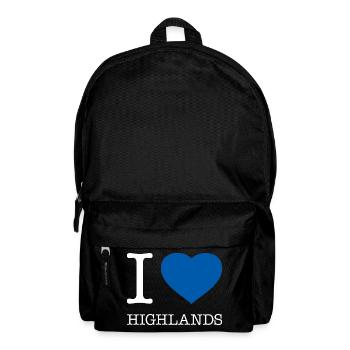 I LOVE HIGHLANDS - Backpack - black - Front