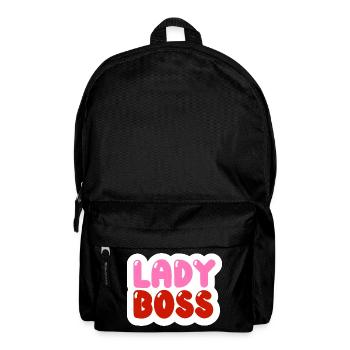 Design Women's Lady Motivating T-Shirt - Backpack - black - Front