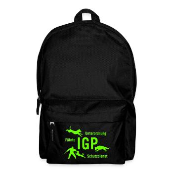 IGP Hundesport - grün - Rucksack - Schwarz - Vorne