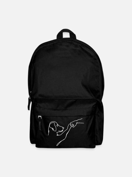 Oneliner - Hund und Mensch Faust - Rucksack - Schwarz