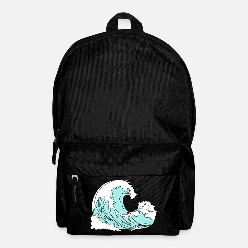 Vague Style Bande Dessinée Rétro - Sac à dos - noir