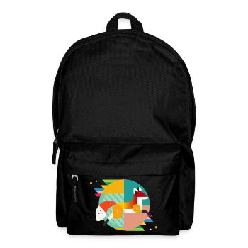 Fuchs Motiv – Modern Design & Closeness to Nature - Backpack - black - Front