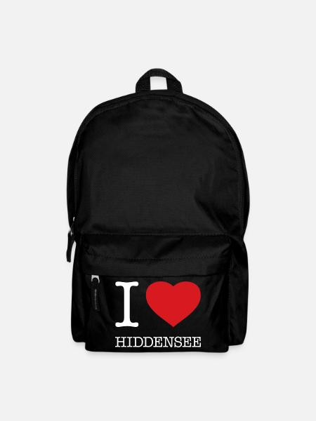 I LOVE HIDDENSEE - Rucksack - Schwarz