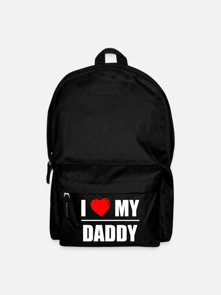 Font design "I love my Daddy" - Backpack - black