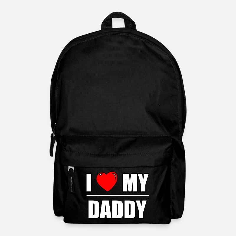Schrift Design "I love my Daddy" - Rucksack - Schwarz