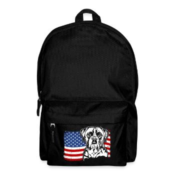 Boxer US Amérique Drapeau Chiens Chien Wilsigns - Sac à dos - noir - Devant