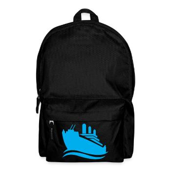 Silhouette de bateau de croisière mer minimaliste - Sac à dos - noir - Devant