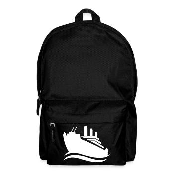 Silhouette de bateau de croisière mer minimaliste - Sac à dos - noir - Devant